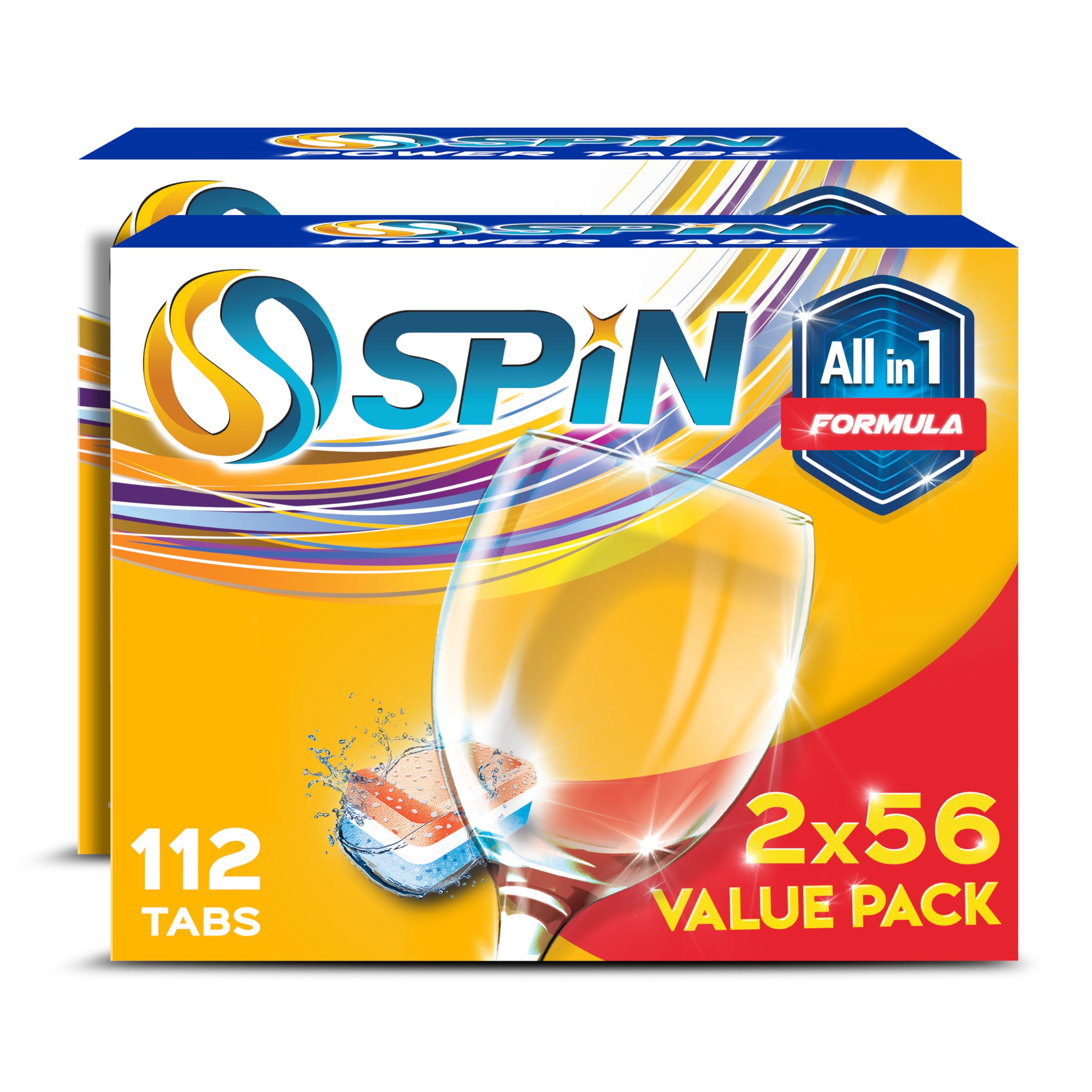 SPIN 112 Dishwasher Tablets ALL IN ONE