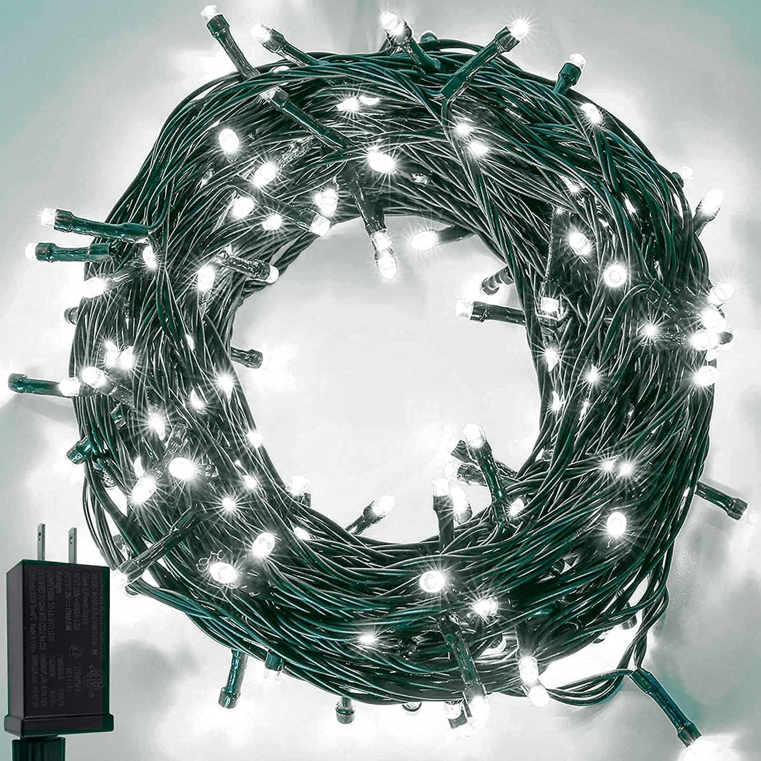 Upgraded 33FT 100 LED Christmas String Lights Outdoor & Indoor ...