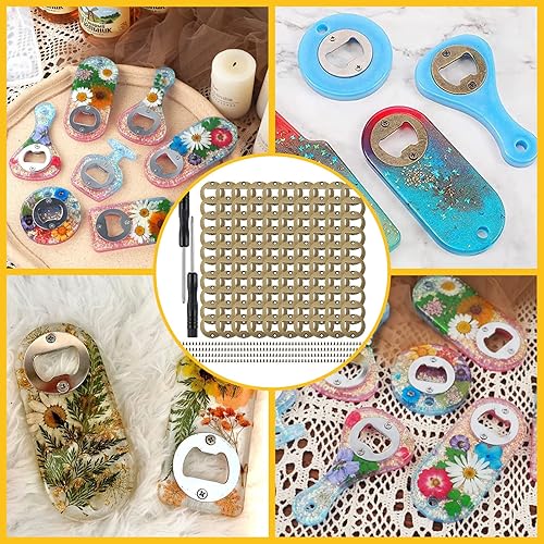 Vista 11 de Juego de 100 piezas de herramientas para abridor de botellas de acero inoxidable de metal (plateado, juego de 100 unidades)