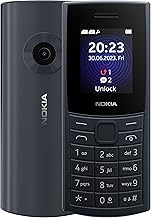 Nokia 110 4G Feature Phone with 4G, Camera, Bluetooth, FM radio, MP3 player, MicroSD, Long-Lasting Battery, and Pre-loaded Games, Dual Sim - Blue