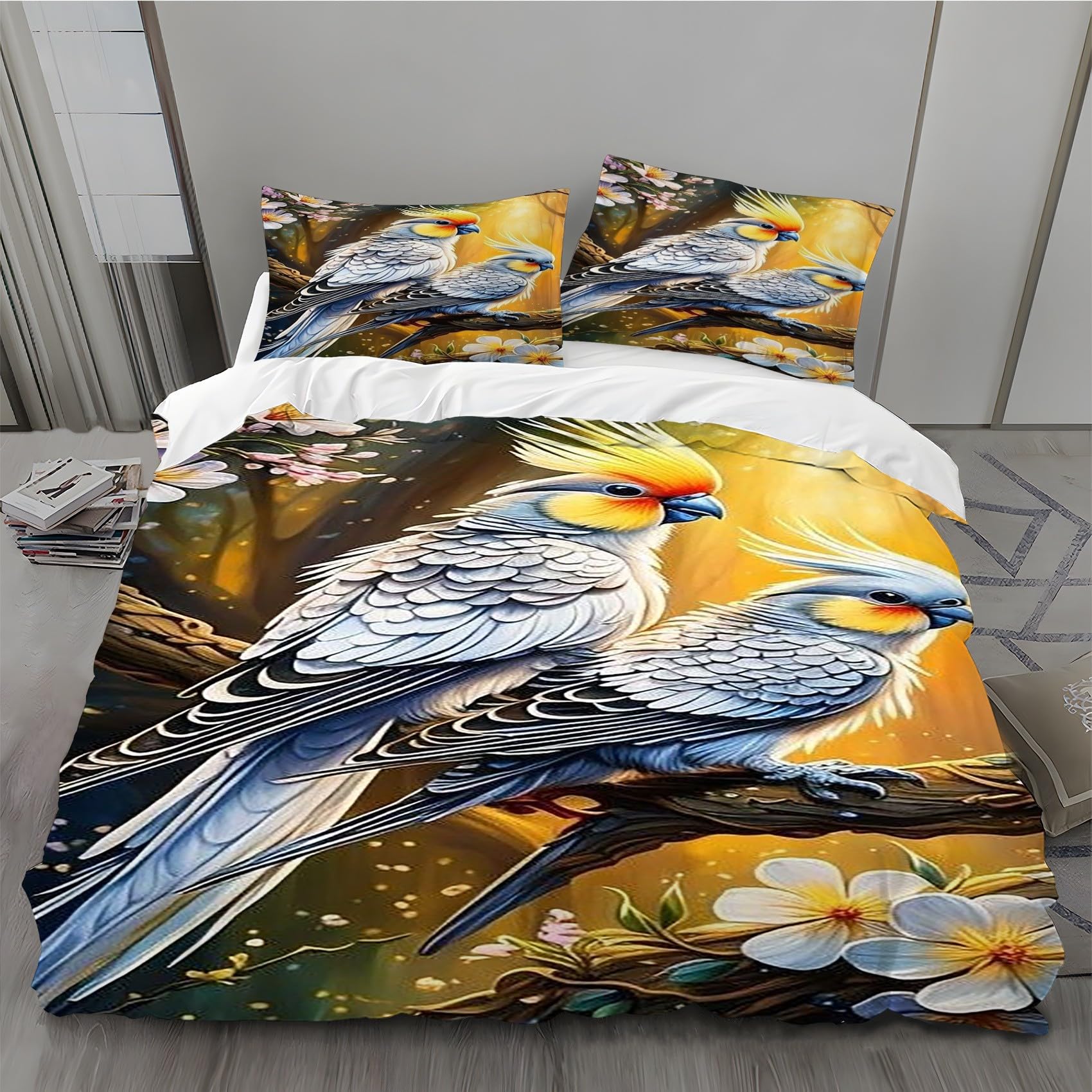 BAIL Komplet pościeli 220 x 240 cm, dwustronna, oddychająca, przyjemna pościel z zamkiem błyskawicznym + poszewka na poduszkę 80 x 80 cm, dla chłopców i dziewczynek