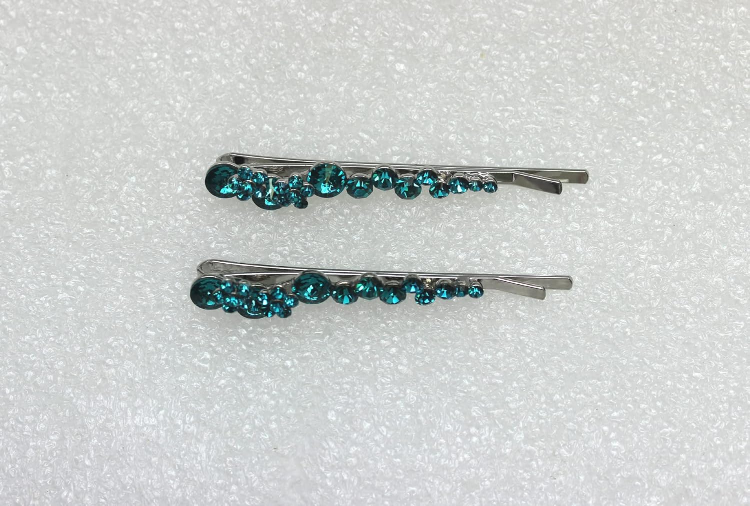 Faship A Pair Of Violet Light Purple Swarovski Crystal Floral Hair Clips Pins 2 Pcs : Beauty & Personal Care