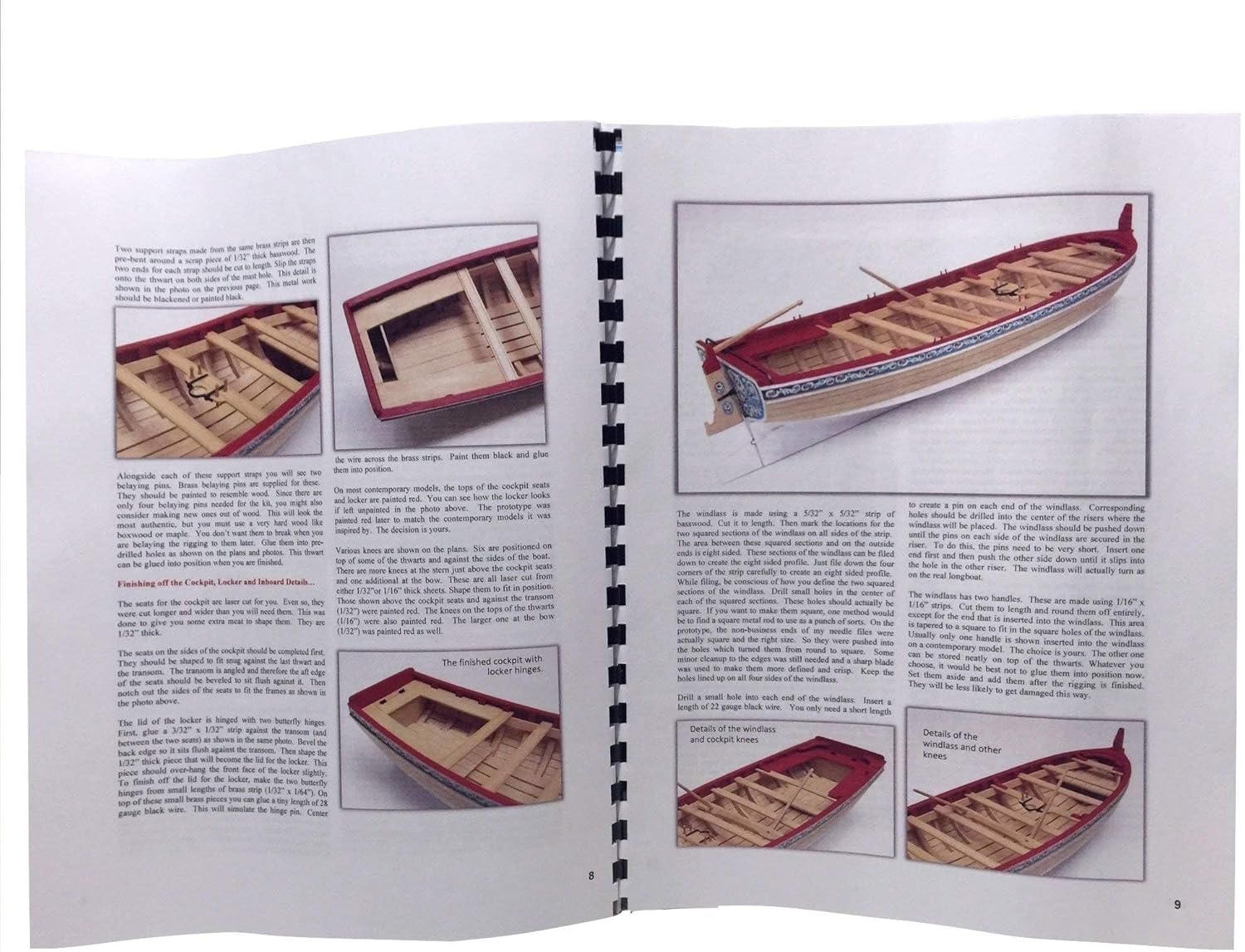 Open instruction manual pages for the Model Expo Longboat kit
