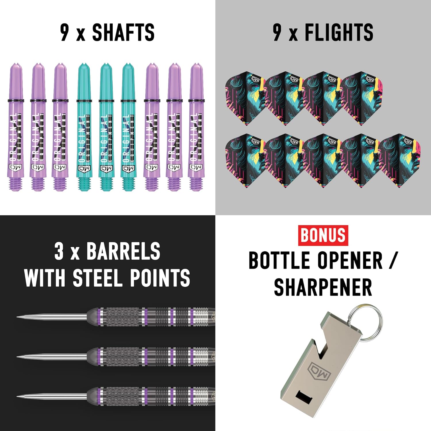 DW Liberty 90% Tungsten Steel Tip Darts, Precision Balanced, Accurate and Durable - Perfect for Professional and Recreational Players