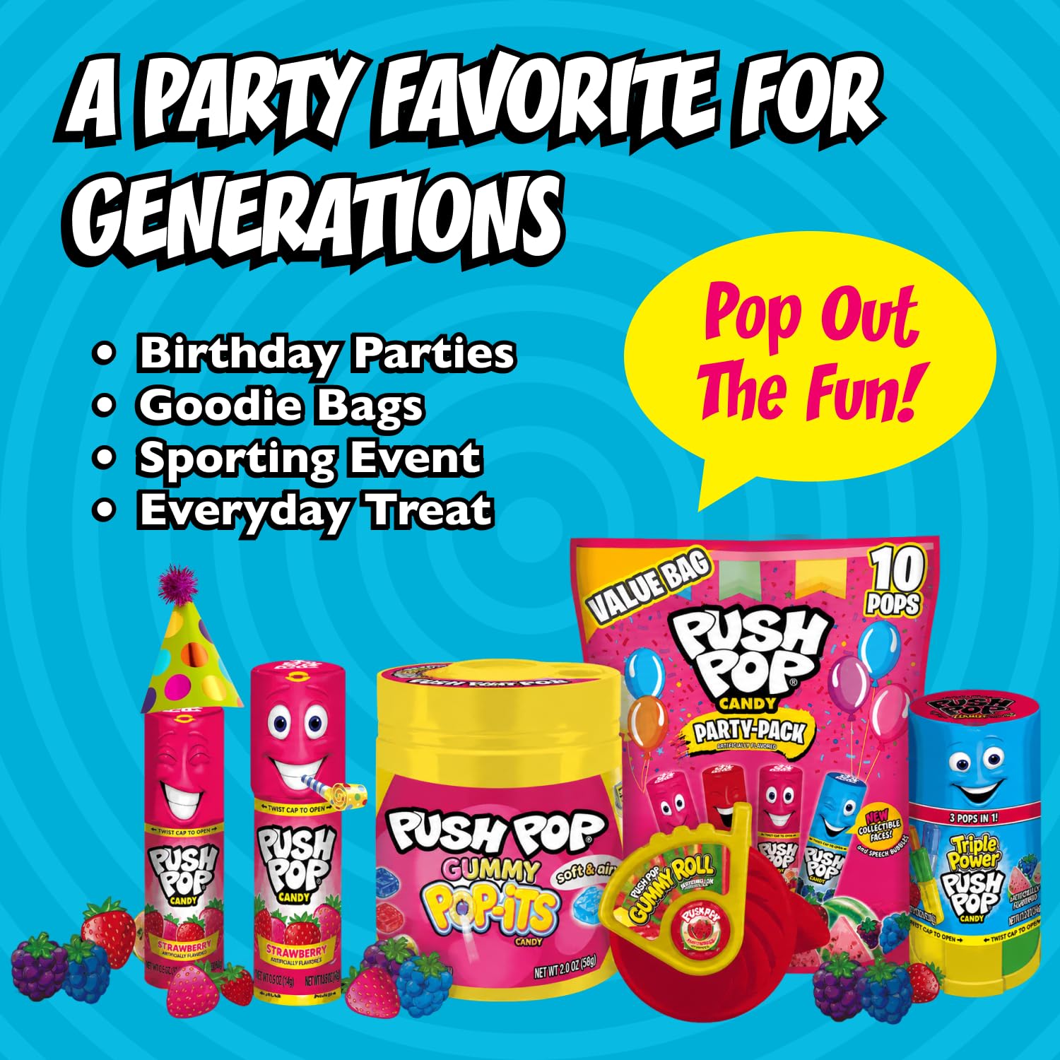 Amazon.co.jp: Topps push pop fruit frenzy candy - 24 pieces/pack