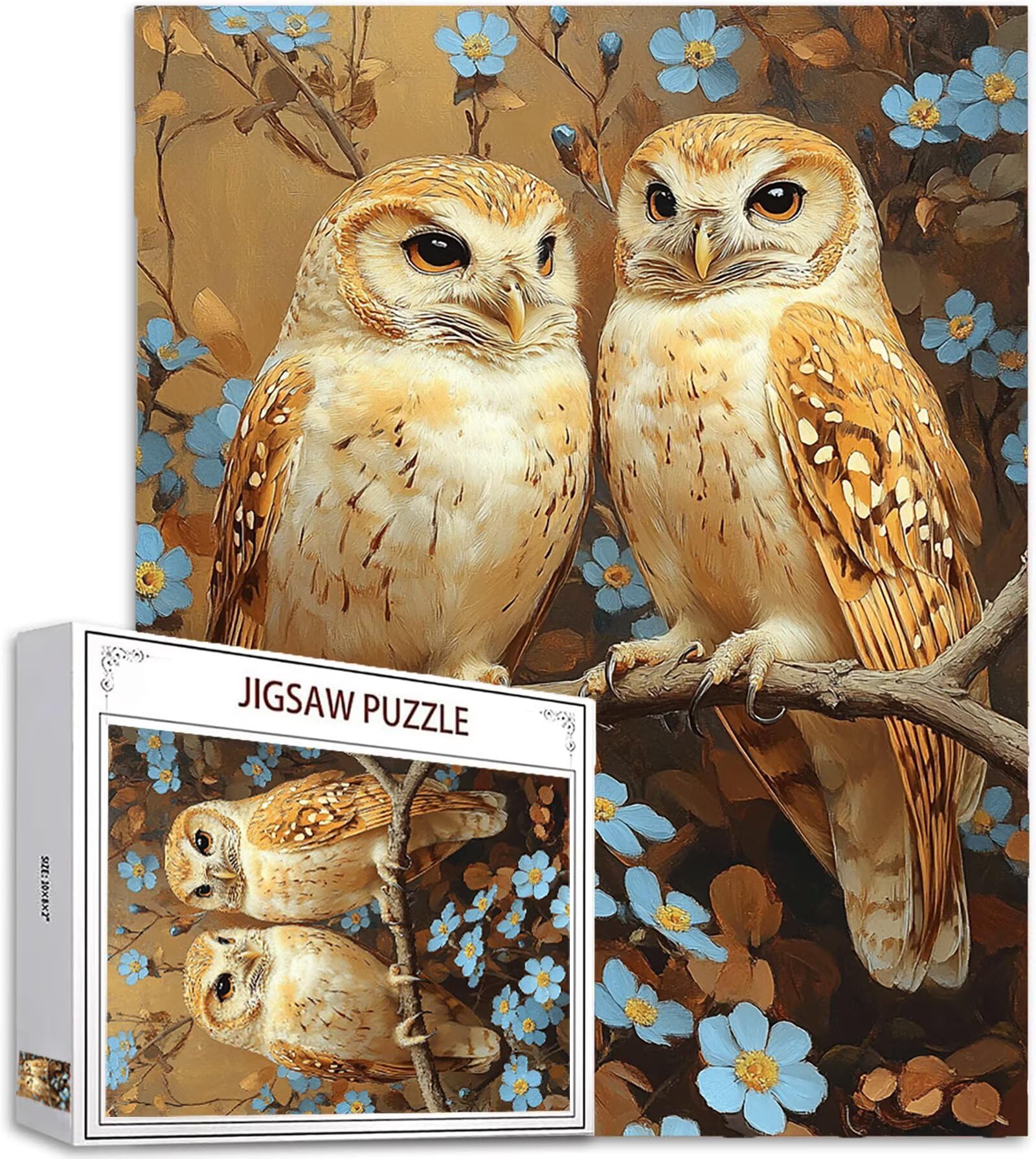 Model740 puzzle z motywem sowy, 2000 części, duże puzzle, plakat z drewna, kreatywny zestaw dla dorosłych, pudełko prezentowe, opakowanie do dekoracji ściennej, do salonu, prezenty dla mężczyzn, 100 x