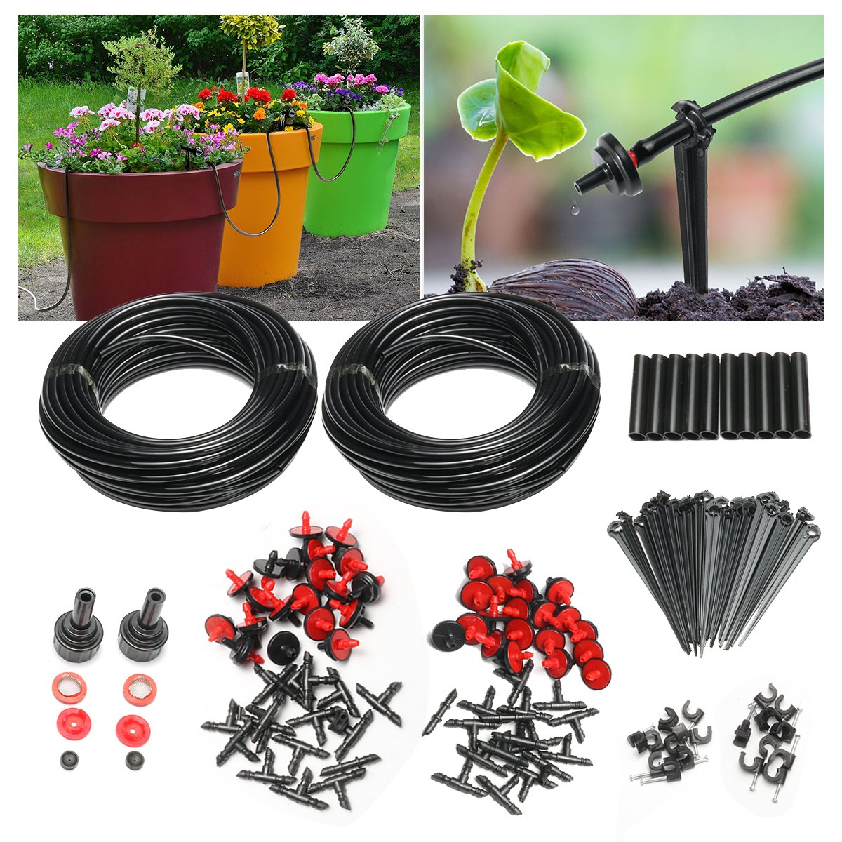 Buy Micro Irrigation Drip System, Pathonor 150ft 4/5 Hose, 15 Dripper