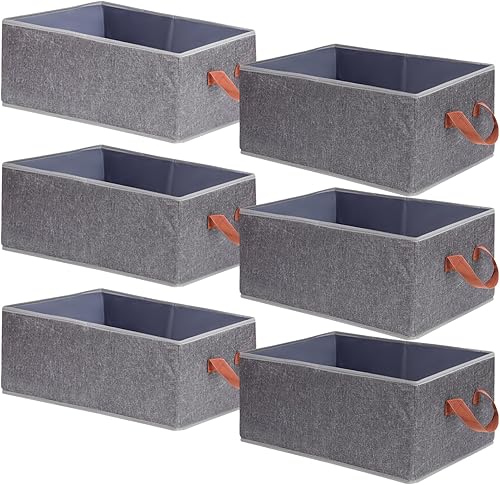 Cestas de almacenamiento de tela plegables jumbo con asa, contenedores organizadores de armario plegables extra grandes con asa, contenedores de