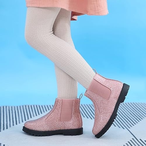 Miniatura 4 de Tobfis Botines Chelsea brillantes a la moda para niña (bebéniño pequeñoniño grande)