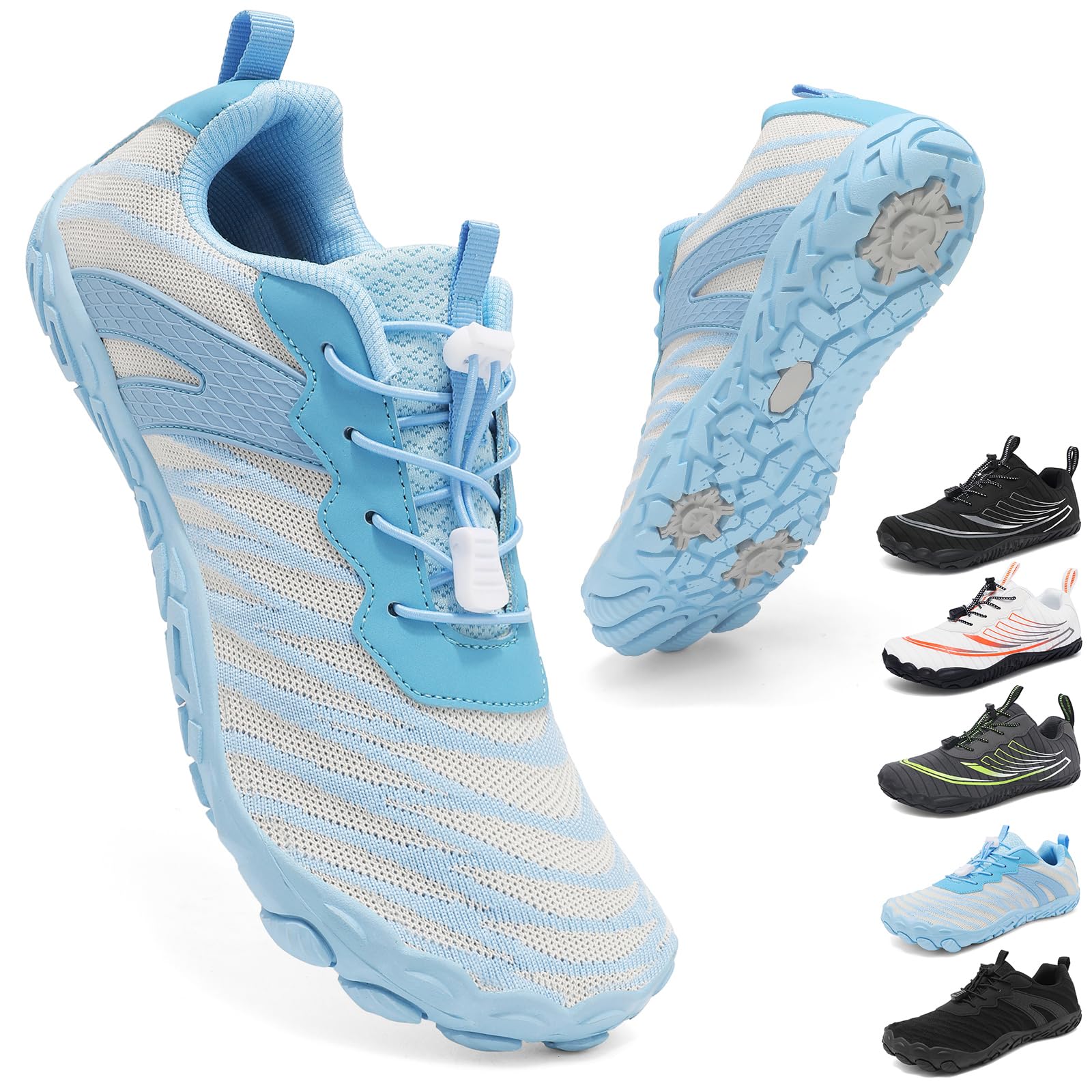 Barefoot Shoes Minimalistas Sneakers Hombre Mujer Transpirable Ligeras Puntera Ancha Zapatos Descalzos para Trail Running Deportes Casual Fitness