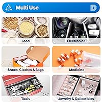 Vista 5 de Dry & Dry - Paquetes de gel de sílice de 0.11 oz, seguros para alimentos y farmacéuticos, deshumidificadores desecantes recargables, paquetes de gel