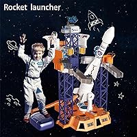Vista 3 de Doloowee Juguetes de exploración espacial para niños de 3, 4, 5, 6, 7, 8, 9 años, kit de construcción aeroespacial STEM, juguete de cohete espacial