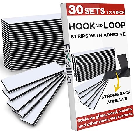30 Sets Hook and Loop Adhesive Strips: The Ultimate Solution for Secure and Convenient Fastening