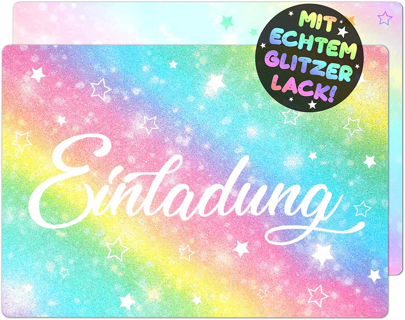 Exatta Glitzer Einladungskarten Kindergeburtstag - 12 Katzen Karten Mit Umschlägen