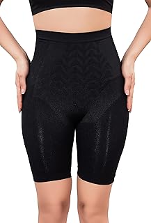 plumbury Women's Seamless High Waist Tummy Control/Tummy Tucker Shapewear Shorts,Free Size-picture-37