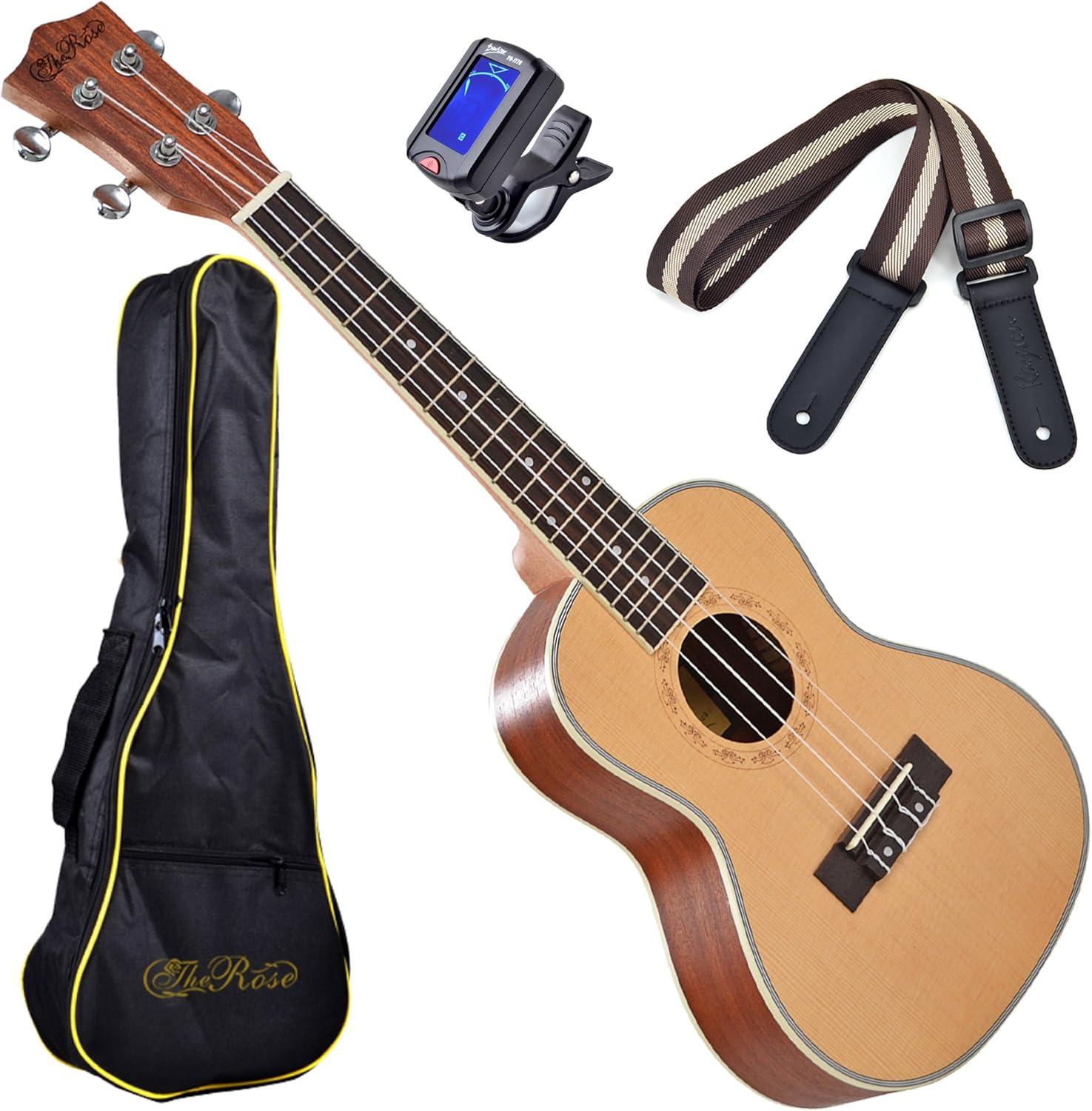 Tenor Ukulele Bundle 26 Inch Spruce Top Mahogany Body