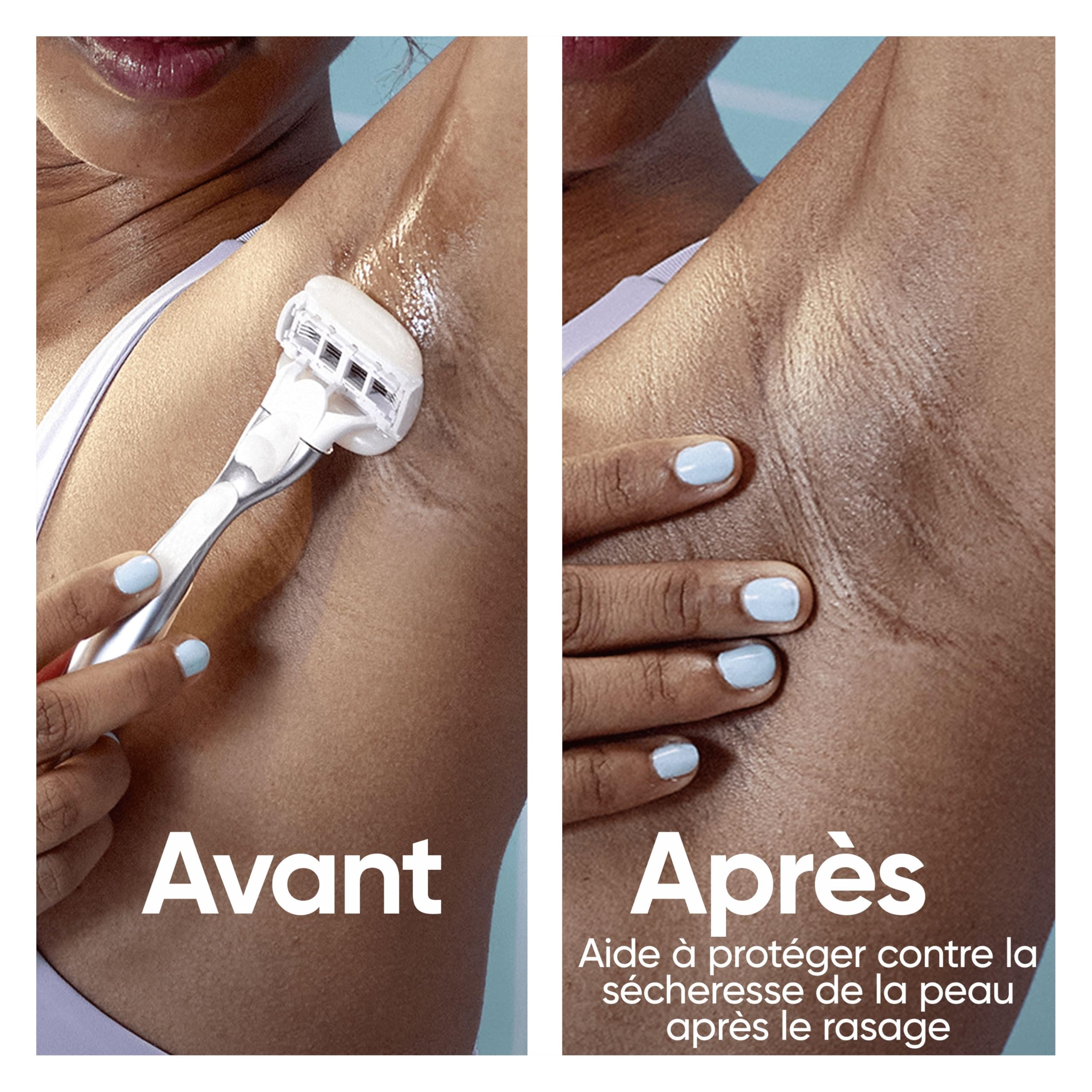 Gillette Venus Lames de Rasoir Femme, 10 Rechanges Pro ComfortGlide – Rechanges Conçues pour la Peau Sensible et Sèche, Cartouche aux Barres Hydratantes 2-en-1 pour Mousser et Raser, Bande Lubrifiante