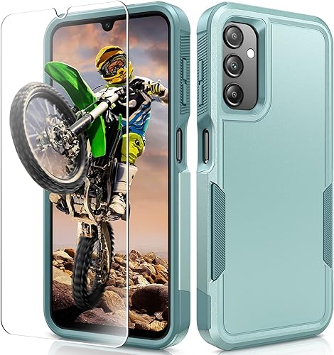 JXVM Funda para Samsung Galaxy A14 5G doble capa a prueba de golpes, militar, resistente, protección de cuerpo completo, resistente, duradera, funda