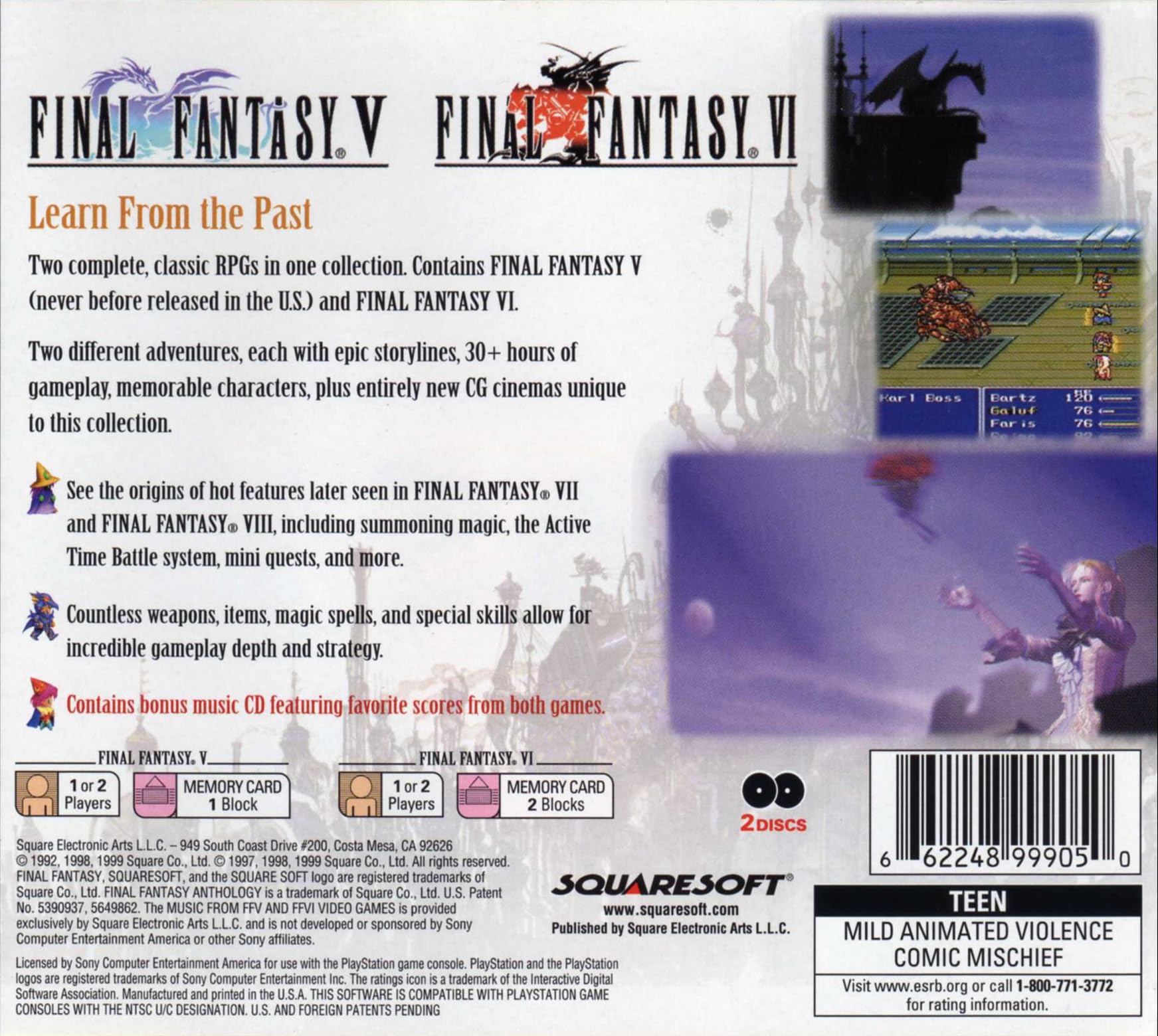 Amazon.com: Final Fantasy Anthology - PlayStation (Renewed