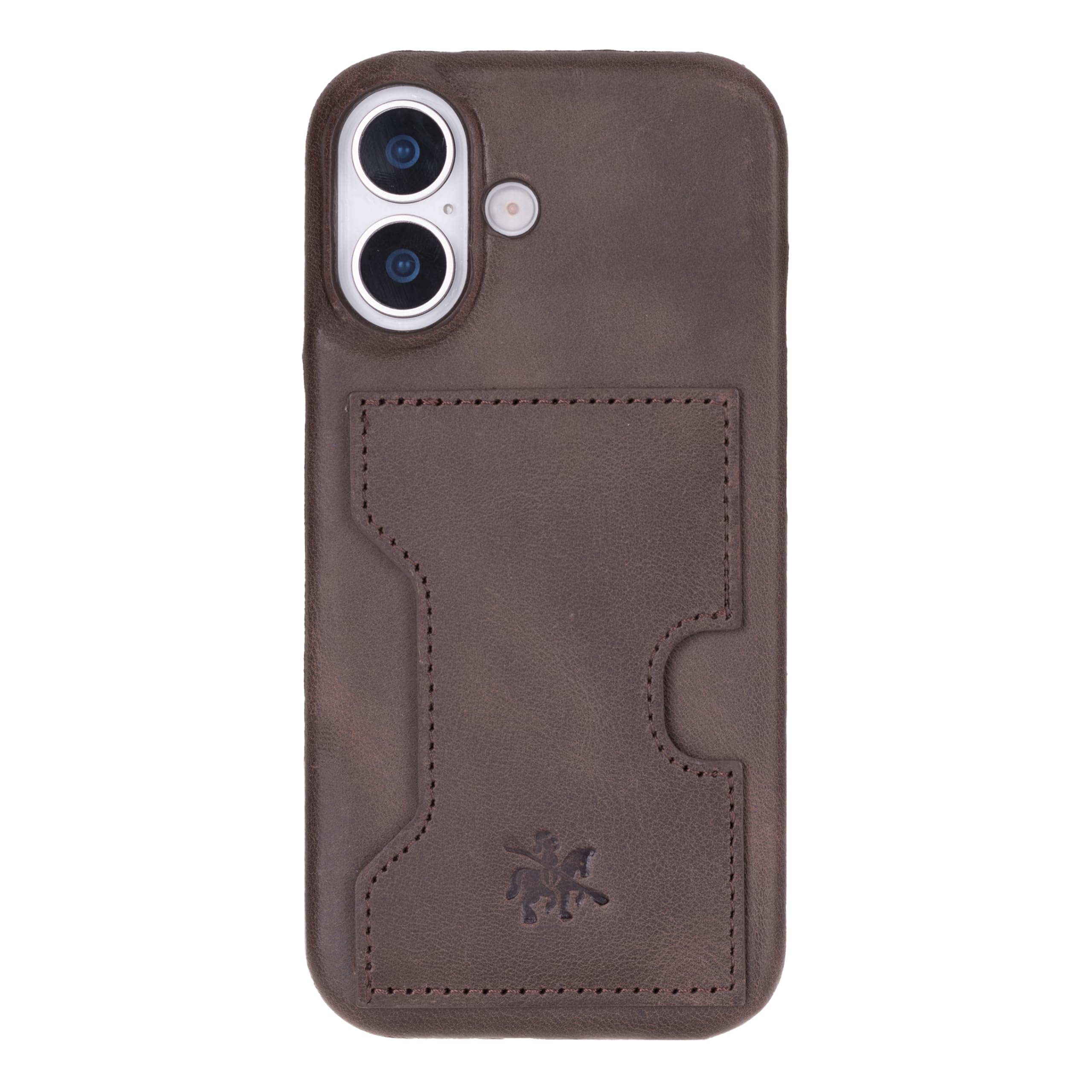 Venito Florence - Funda tipo cartera para iPhone 17 (6.3 pulgadas), hecha a mano, cuero de grano completo, diseño delgado de lujo, funda desmontable no magnética, resistente a caídas y impactos