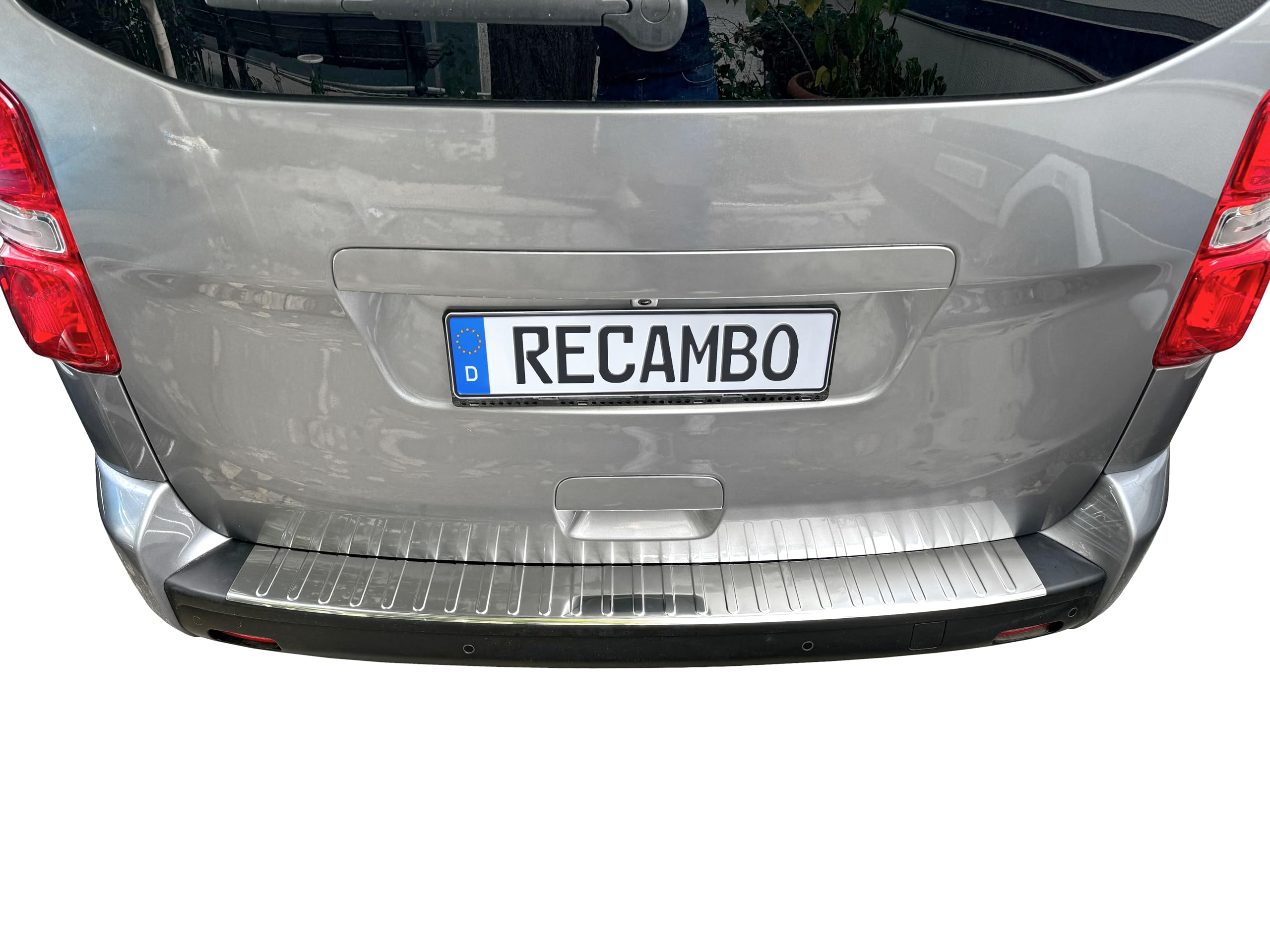 RECAMBO | Protector de Parachoques Trasero | Compatible con Toyota ProAce | a Partir de 2016 | Acero Inoxidable Cromado | Protección Borde de Carga