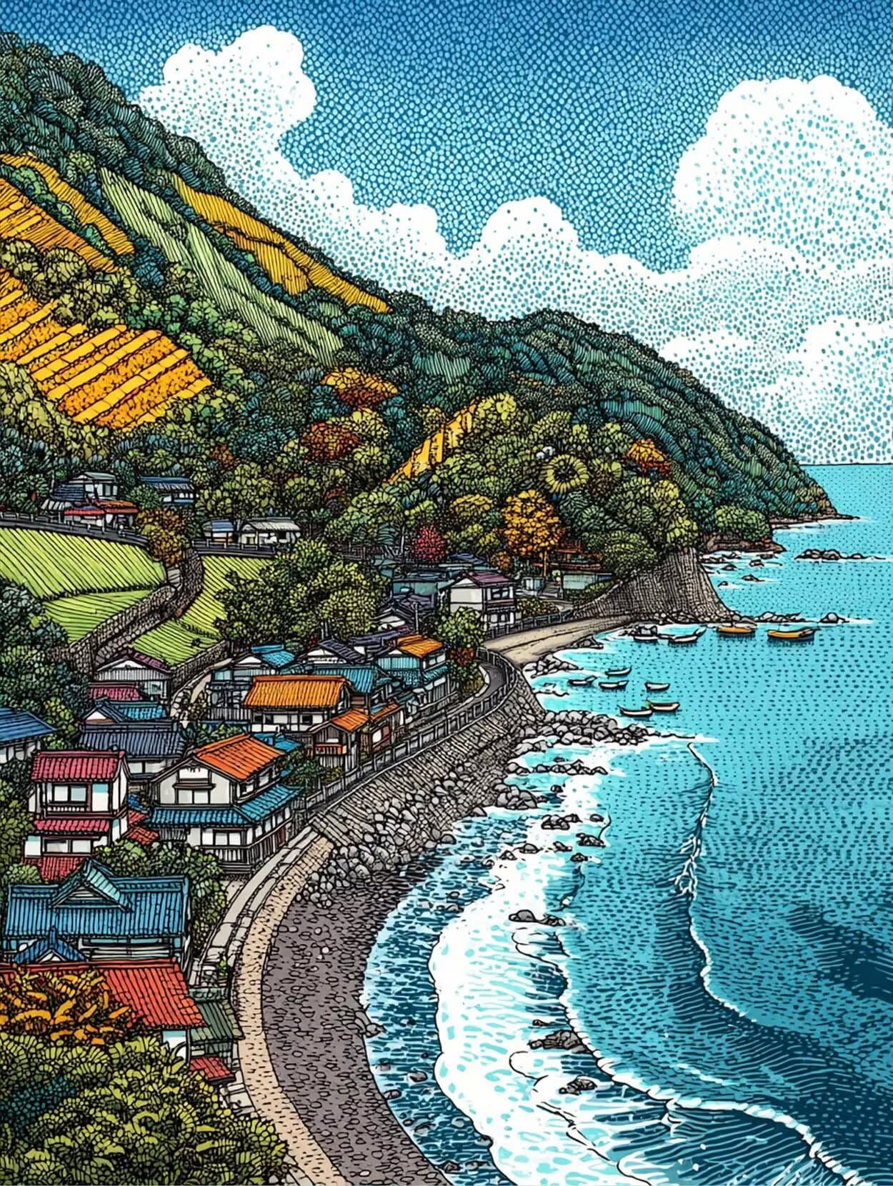 ギリシャの風景画ABダイヤモンドアート【完成品】70*50cm Amazon.co.jp: ダイヤモンドアート シービュー ダイヤモンドアート上級 絵画
