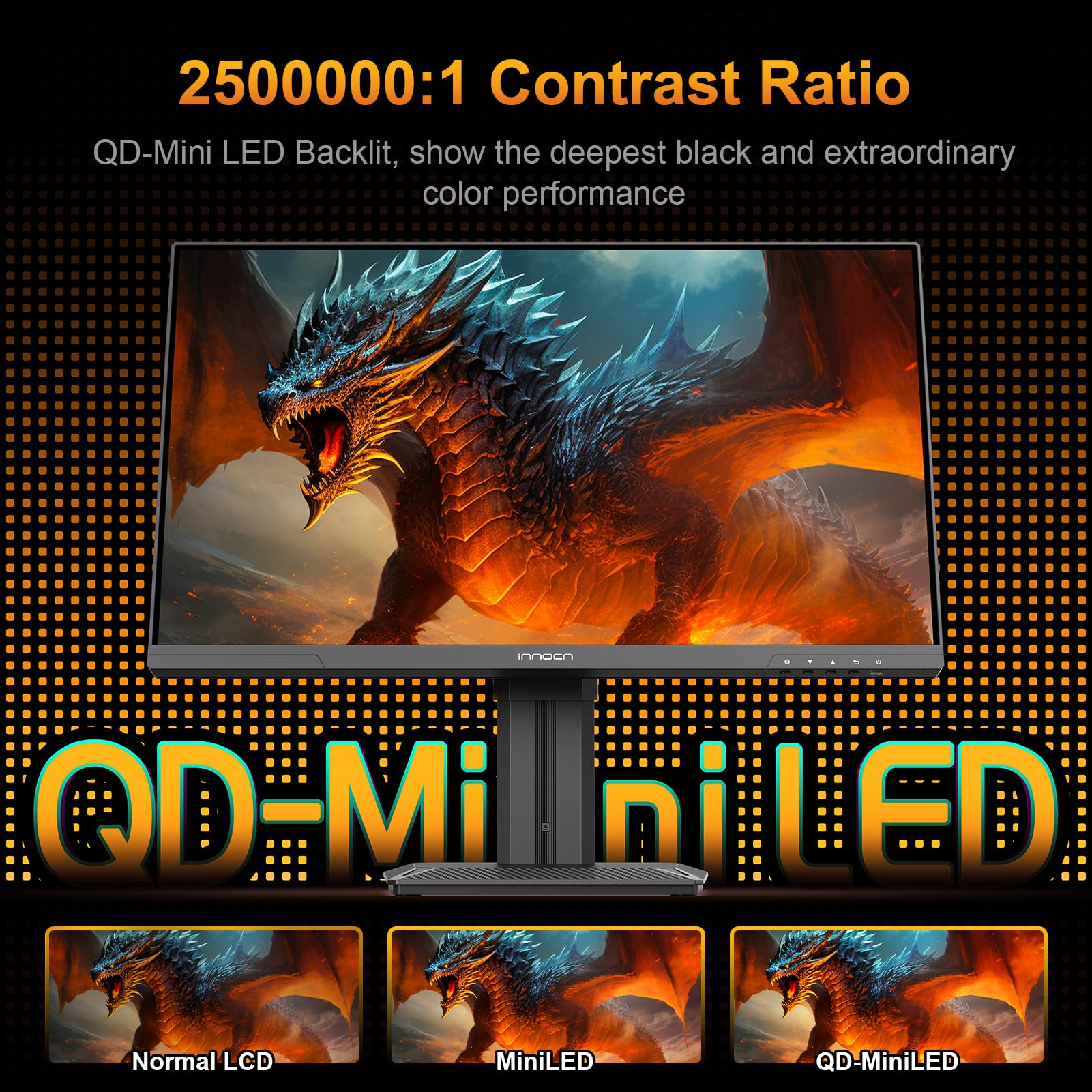 Amazon.co.jp: INNOCN 24.5インチ 2K QHD 2560 x 1440P 240Hzモニター