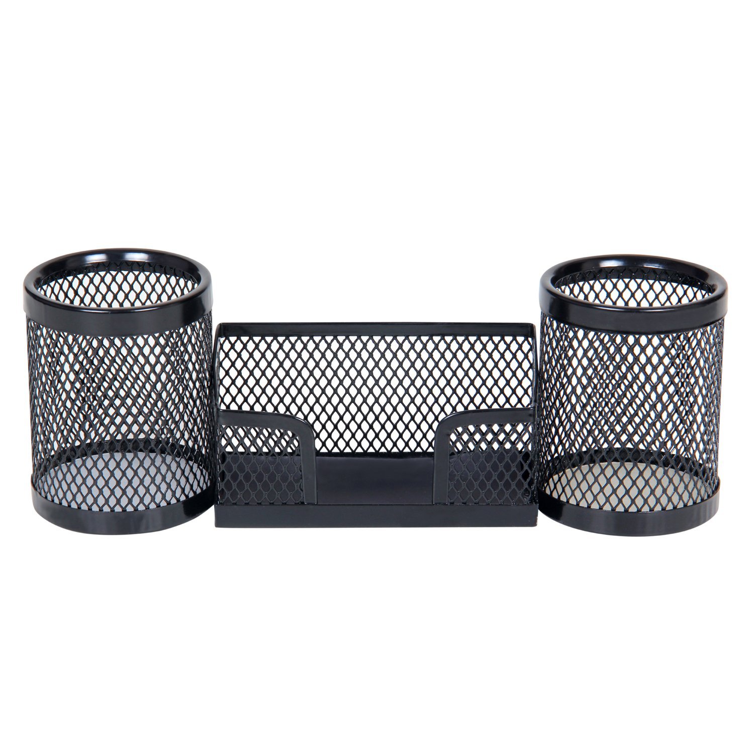 Panku Standard Mesh Iron Pen Stand with Business Card Holder,Pencil Stand,Pen Holders,Pencil Holder for Office Table/Study Table/Office Desk/Office Stationery/Study Material Black