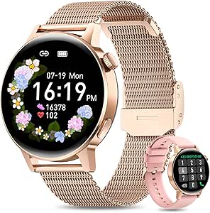 bergxperten GlucoCare SOS Smartwatch voor dames en heren, fitnesshorloge met bluetooth-oproepen