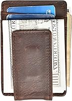 Vista 25 de broche para dinero, cartera con bolsillo frontal, cartera minimalista, para hombre