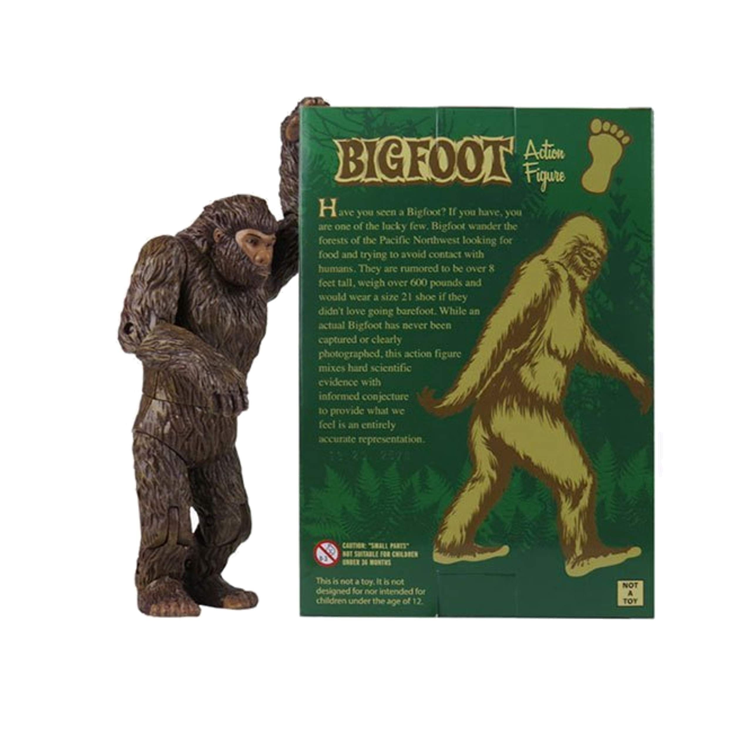 Amazon.com: 7-1/4" Bigfoot Hard Vinyl Movable Action Figure with Research  Team Car Decal | Novelty Gag Practical Joke Prank Sarcastic Toy for  Birthday Christmas Halloween : Toys & Games