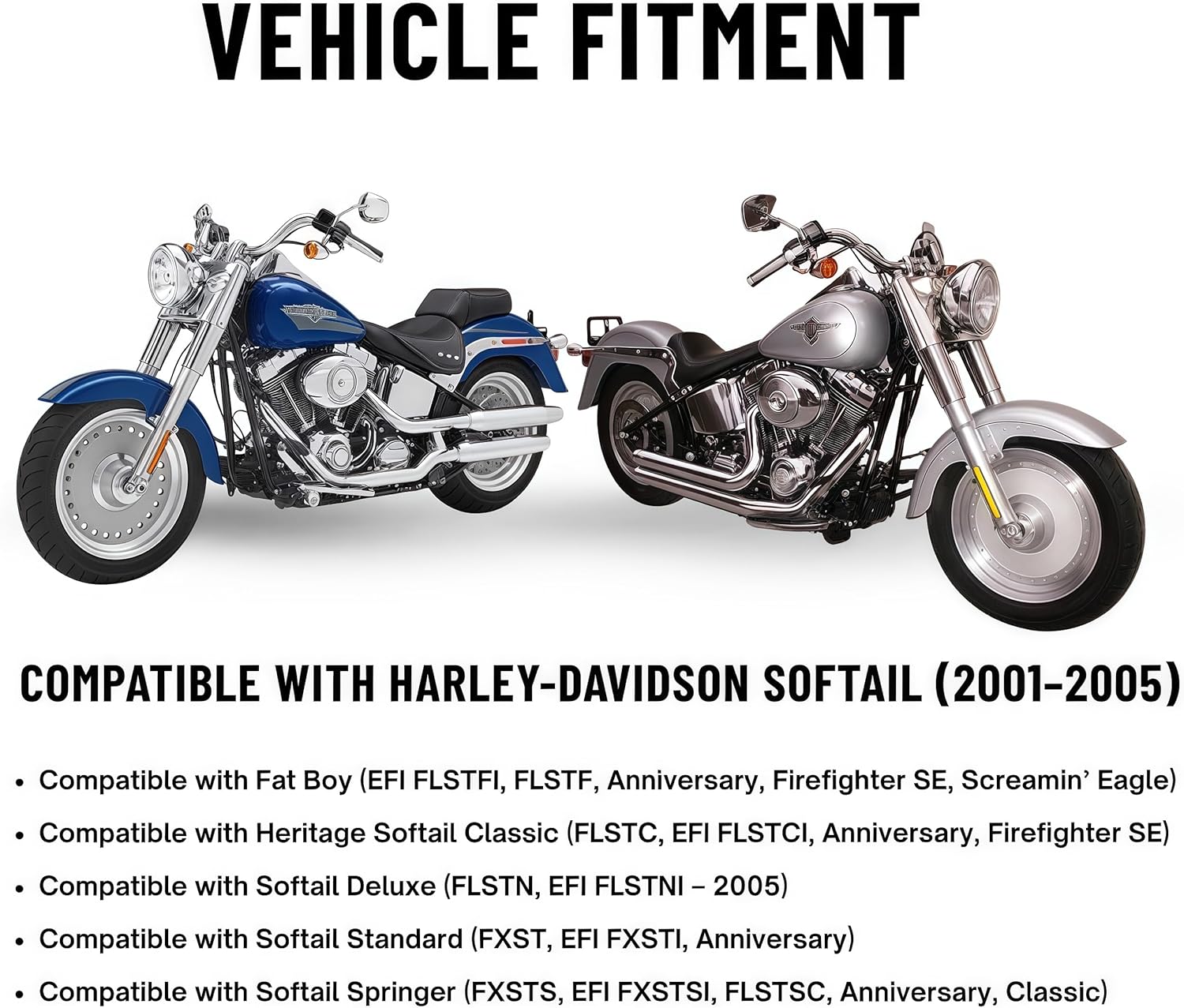 Fuel Pump Assembly Compatible with Harley 2001–2005 Fat Boy, Heritage, Softail Classic, Softail Deluxe, Standard, Springer, Replace # 75132-01D 75132-01B