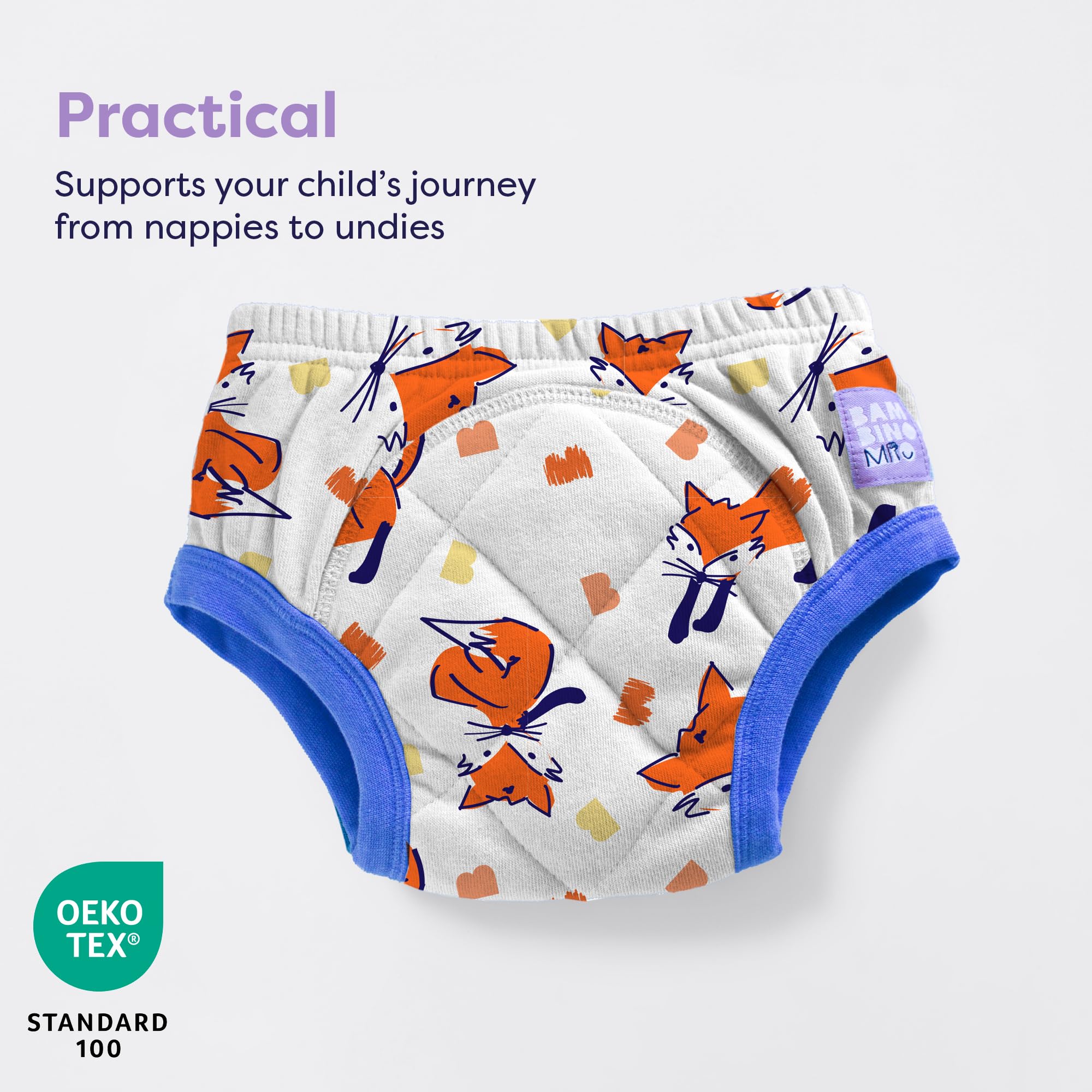Bambino Mio Toddler Reusable Potty Training Pants British Brand Award Winning, 3-4 Years, Fuzz, Boys and Girls, for Baby — view 2