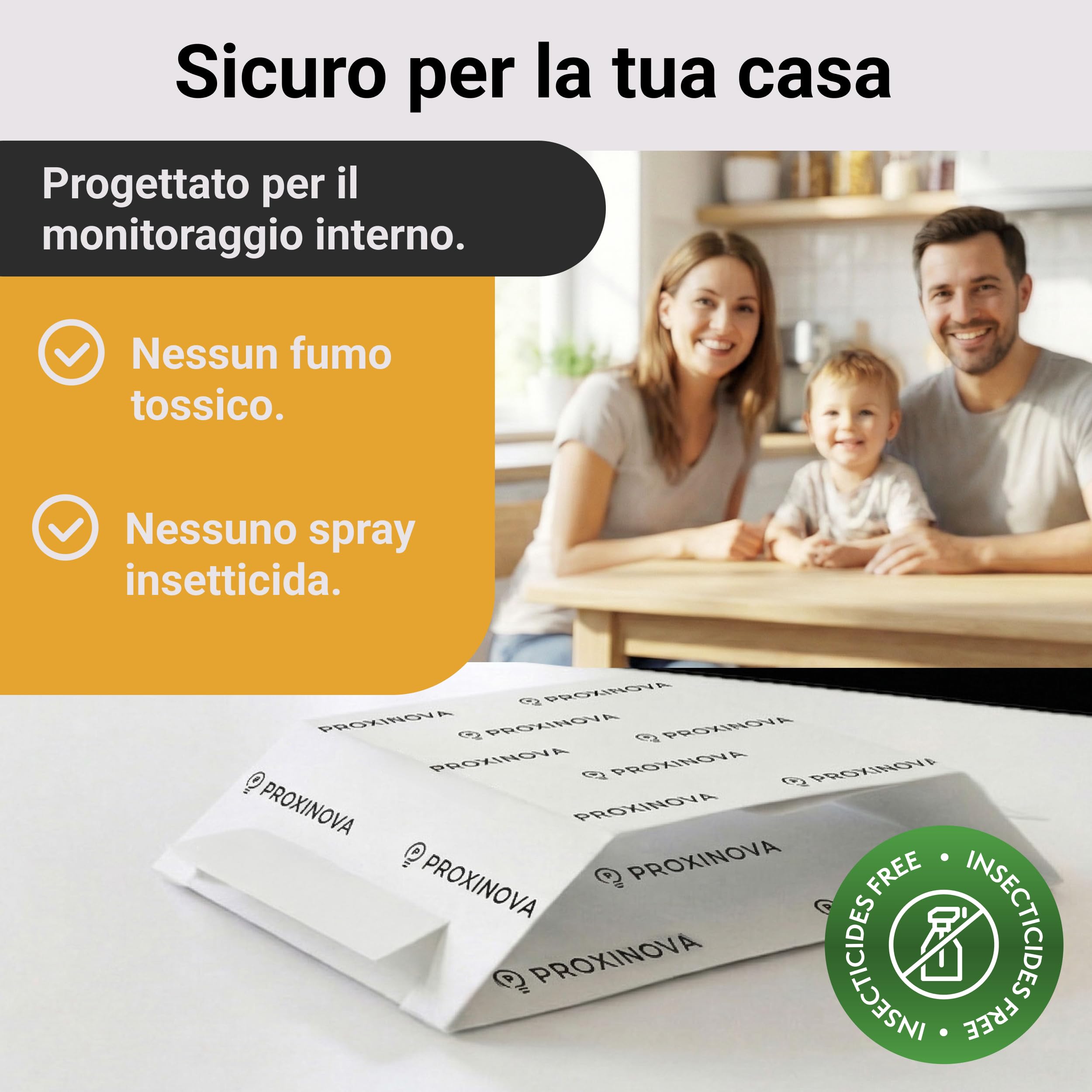Proxinova Trappole Pesciolini d'argento - Trappola Pesciolini D'argento con Esca Naturale Adesiva per Monitoraggio Infestazioni Fino a 12 Settimane - 12 Pezzi - Made in Germany