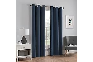 Eclipse Microfiber Total Privacy Blackout Thermal Grommet Window Curtain for Bedroom