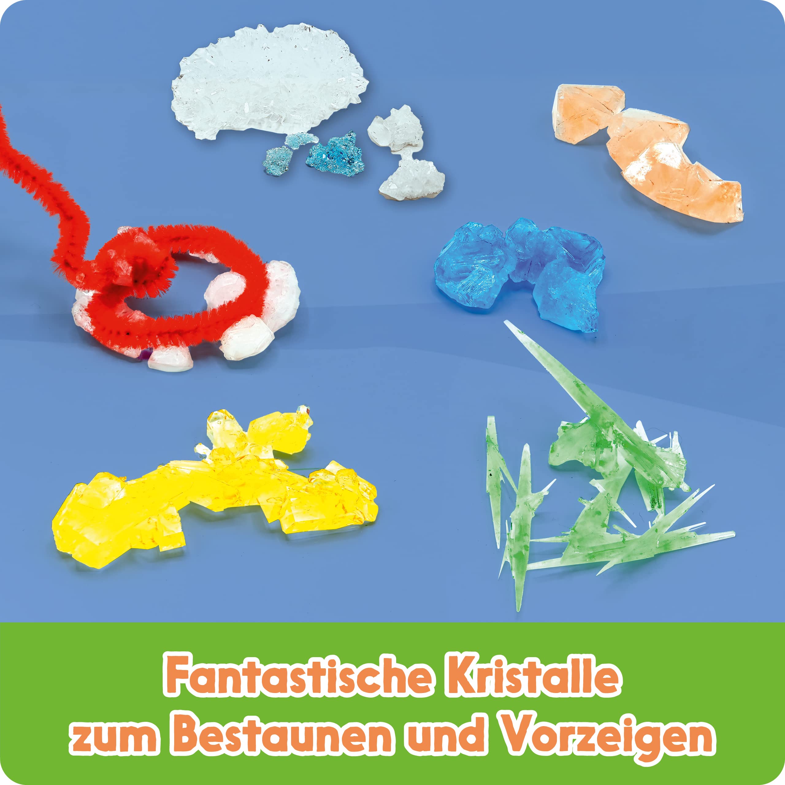 FRANZIS 67186 - GEOlino Adventskalender Kristalle züchten und erforschen, fertige Kristalle in 24 Tagen, zum Experimentieren, Erforschen und Entdecken, für Kinder ab 10 Jahren