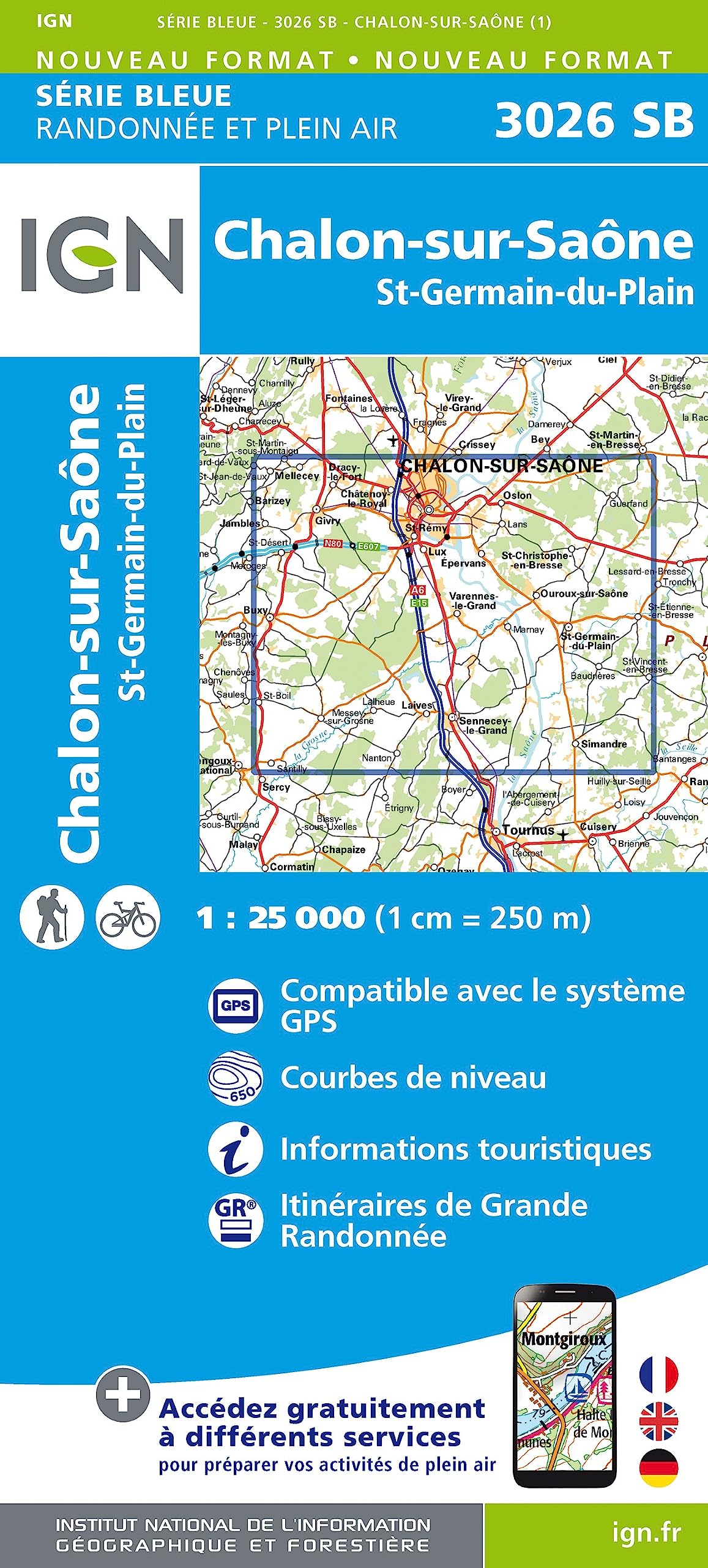 Chalon-sur-Saône / St-Gernain-du-Plain gps: 3026 (Série Bleue)