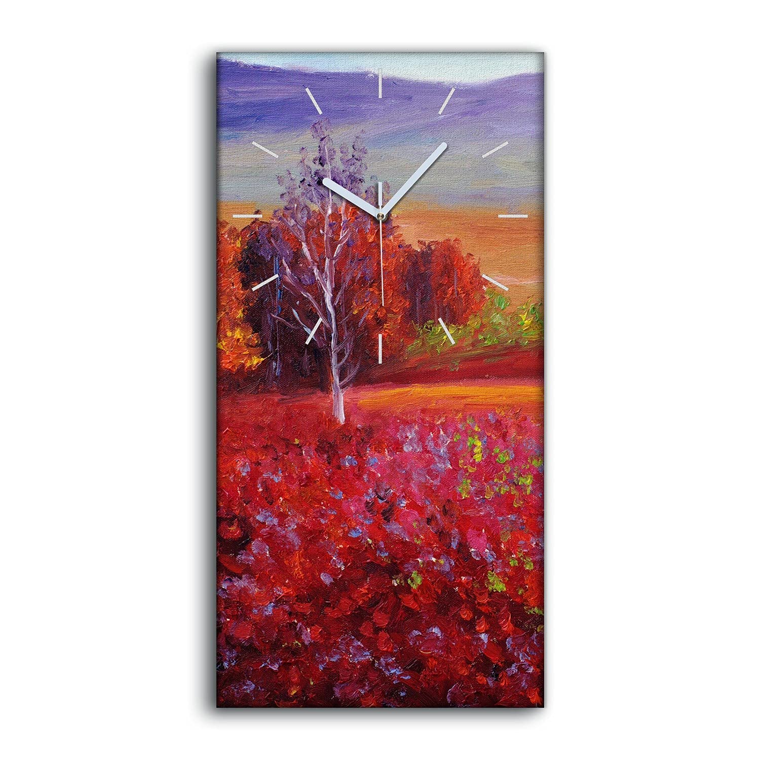 Horloge de Chambre et Salon Ambiance Nature Moderne Toile 30x60cm
