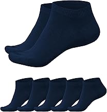SGS Komfort Bambus Sneaker Socken Herren Damen - Weiche Pique Bund Bambus Socken Schwarz Gegen Schweiß - Geruchskiller- 5er oder 10er Pack