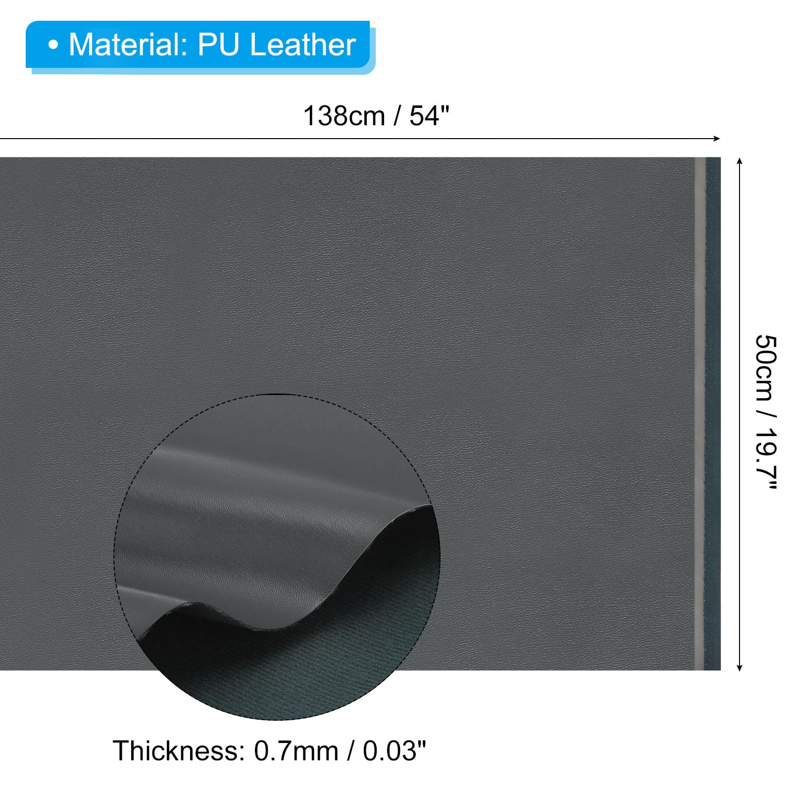 PATIKIL 54x19.7x0.03 Inch Faux Leather Sheets - Image 2