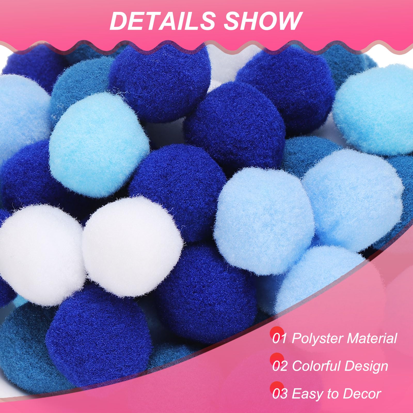 PATIKIL Fuzzy Pom Poms Balls - Image 3