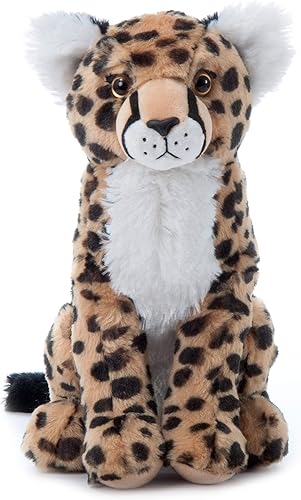 Miniatura 2 de The Petting Zoo Peluche de guepardo, regalos para niños, animales salvajes del zoológico Onez, juguete de peluche de guepardo de 12 pulgadas