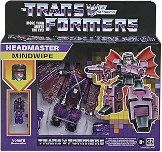 Transformers 2021 Modern Figure in Retro Packaging Decepticon Headmaster Mindwipe with Vorath