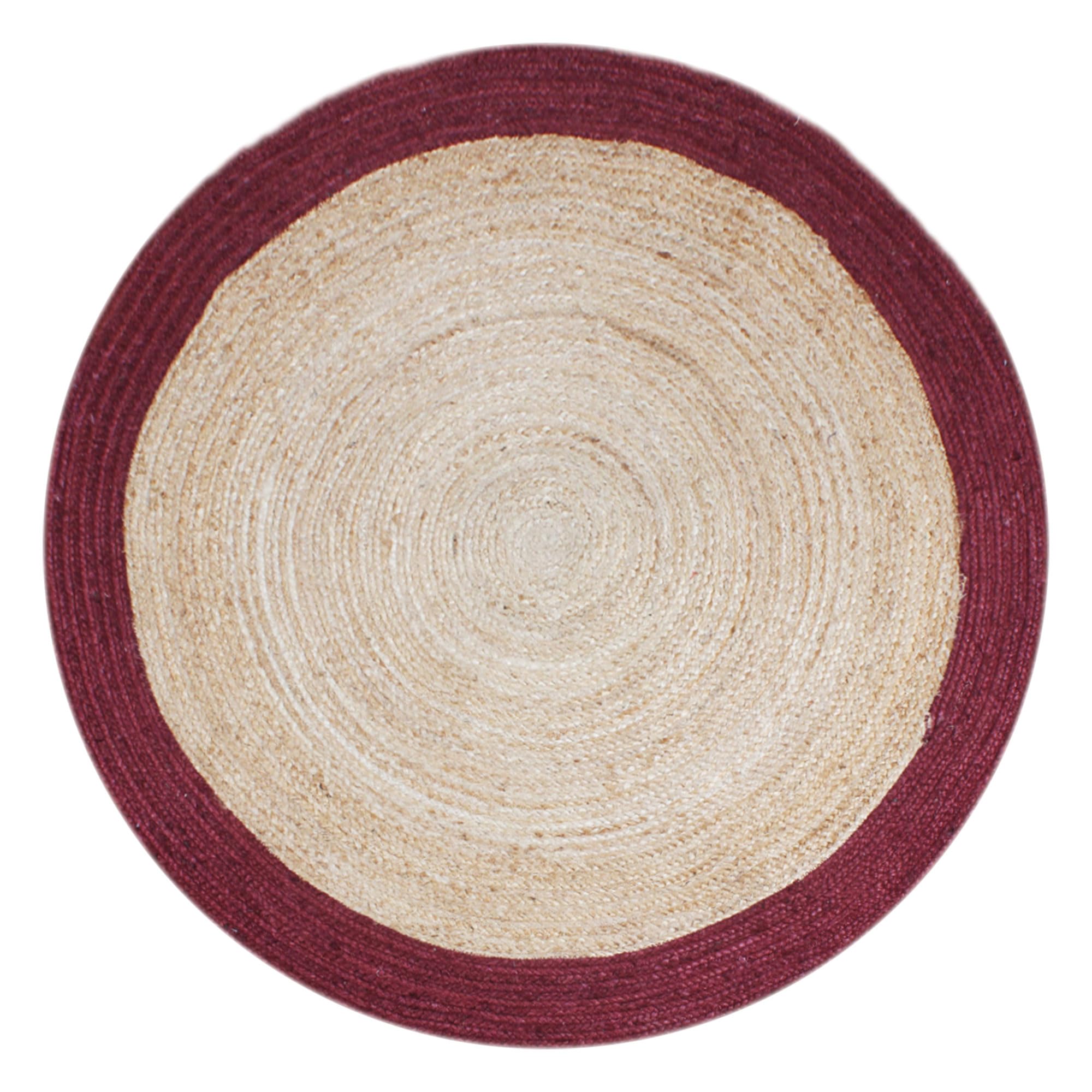 Tapis rond en jute résistant trafic intense pour protéger vos parquets