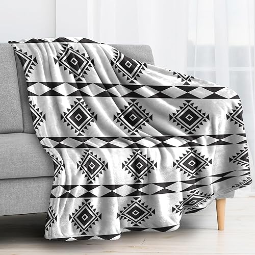 Miniatura 2 de Manta occidental, manta de vellón azteca para sofá, cama, mantas y mantas con patrón de nativos americanos, manta de franela de felpa súper suave y
