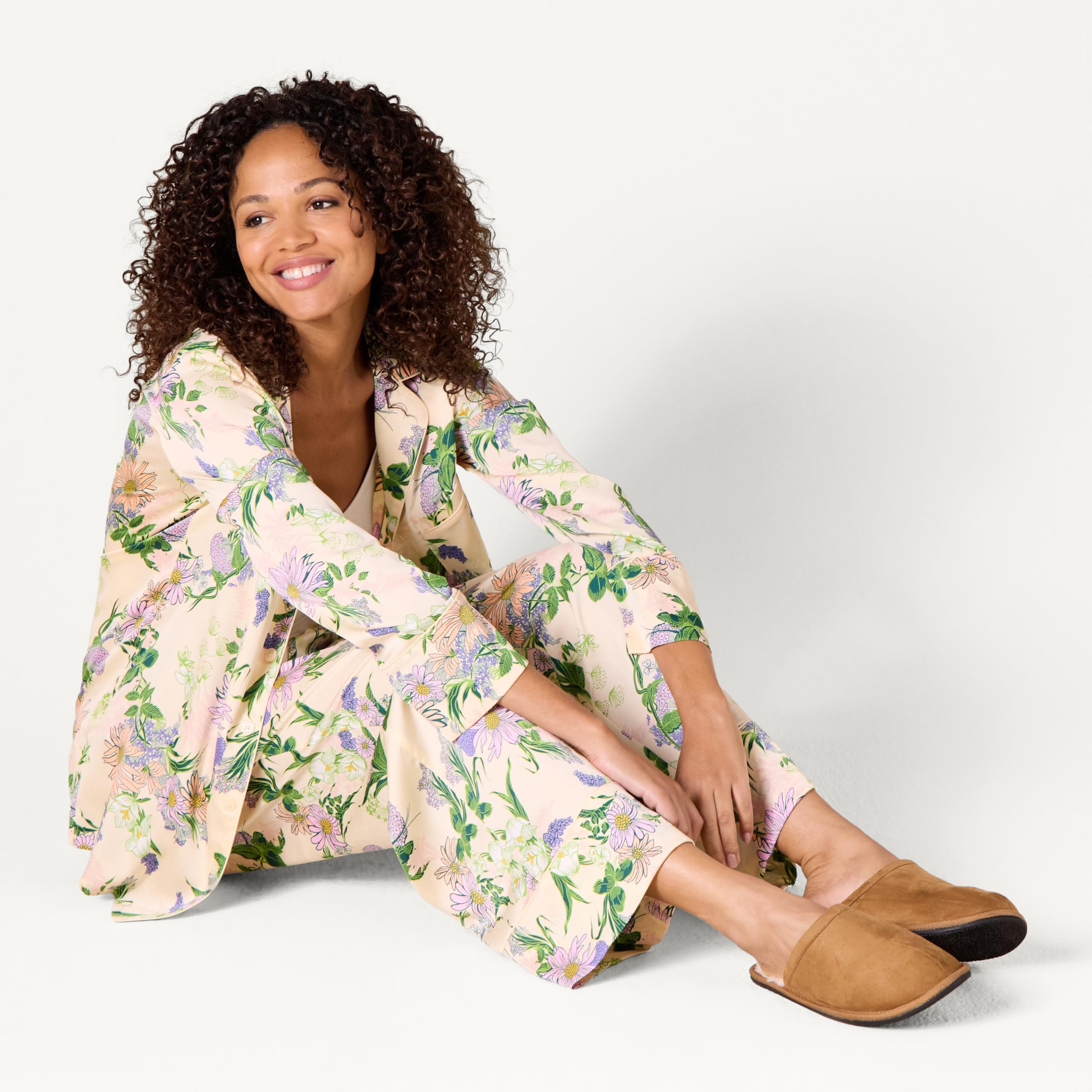 Amazon Essentials Pantalon de Pyjama en Satin à Coupe Classique Femme