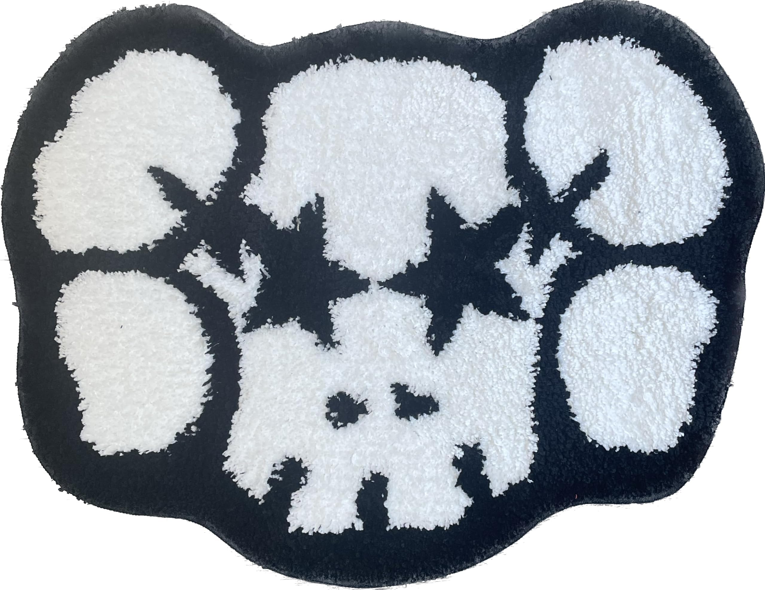 Ka-ws Rug - Bape Star Decor - Hypebeast Room Decor - Handmade & Premium- 27in W * 20in L (70 * 50cm) - Ka-ws Design - Hypebeast bathmat - Preppy Decoration - Bape bathrug - Luxape (Kawed)