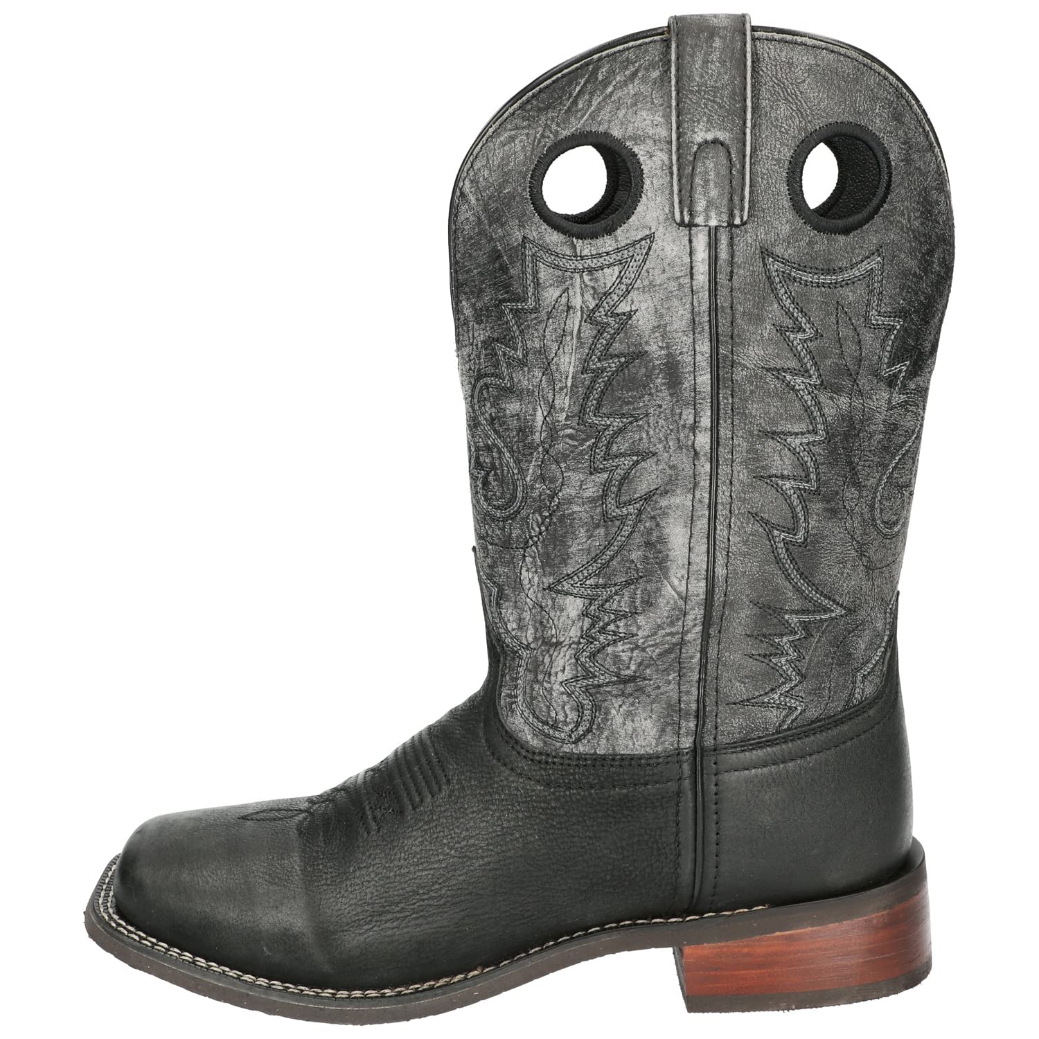 Smoky Mountain Boots| Duke Series | Men’s Western Boot | Square Toe | Durable Leather | Rubber Sole & Stacked Leather Block Heel | Man-Made Lining & Leather Upper | Steel Shank