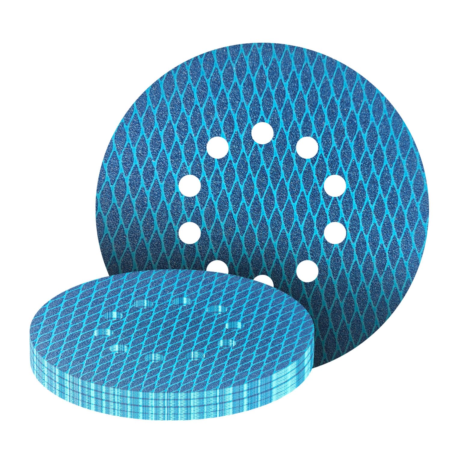 13Stk 225mm Klett Schleifpapier, 10-Loch Schleifscheiben mit Staubabsaugung, Korn 40, Hochwertiges Aluminiumoxid Schleifmittel für Exzenterschleifer – GZKTY