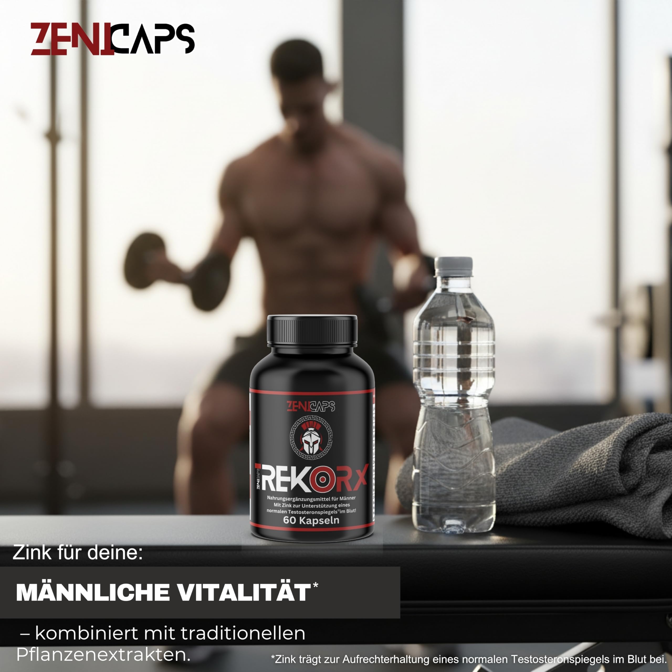 PRO Series REK ORX Kapseln Original | Für den aktiven Mann – mit Zink für den Testosteronspiegel* | Einfache Anwendung | mit L-Arginin, Tribulus Terrestris, Maca, Ashwaganda